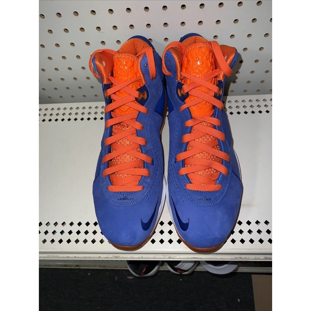 Nike LeBron VIII QS HWC Mens Basketball Shoes Size 8.5 Blue Orange CV1750-400 - Picture 4 of 8